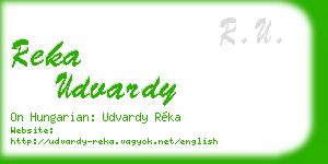 reka udvardy business card